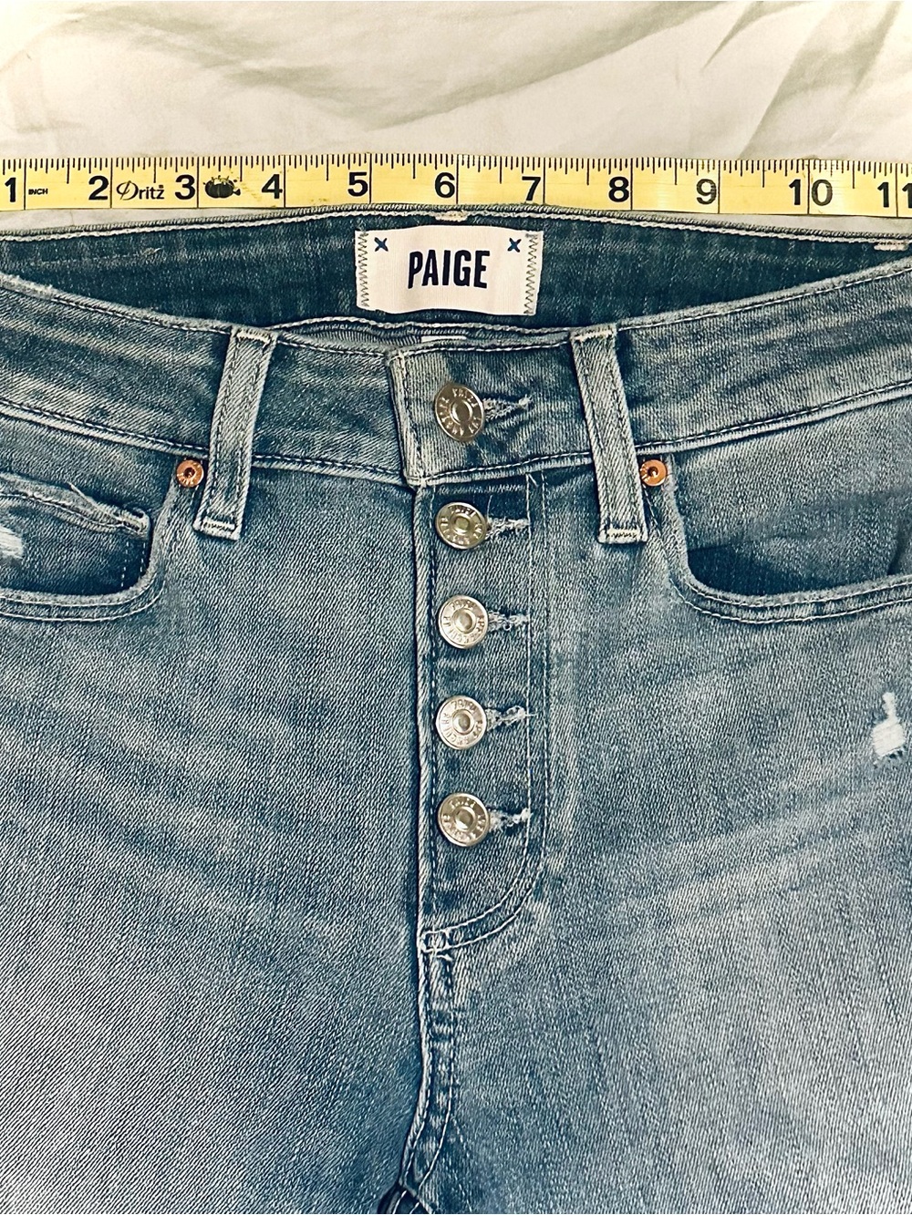 PAIGE Hoxton Ankle Button Fly 23 - Picture 3 of 6
